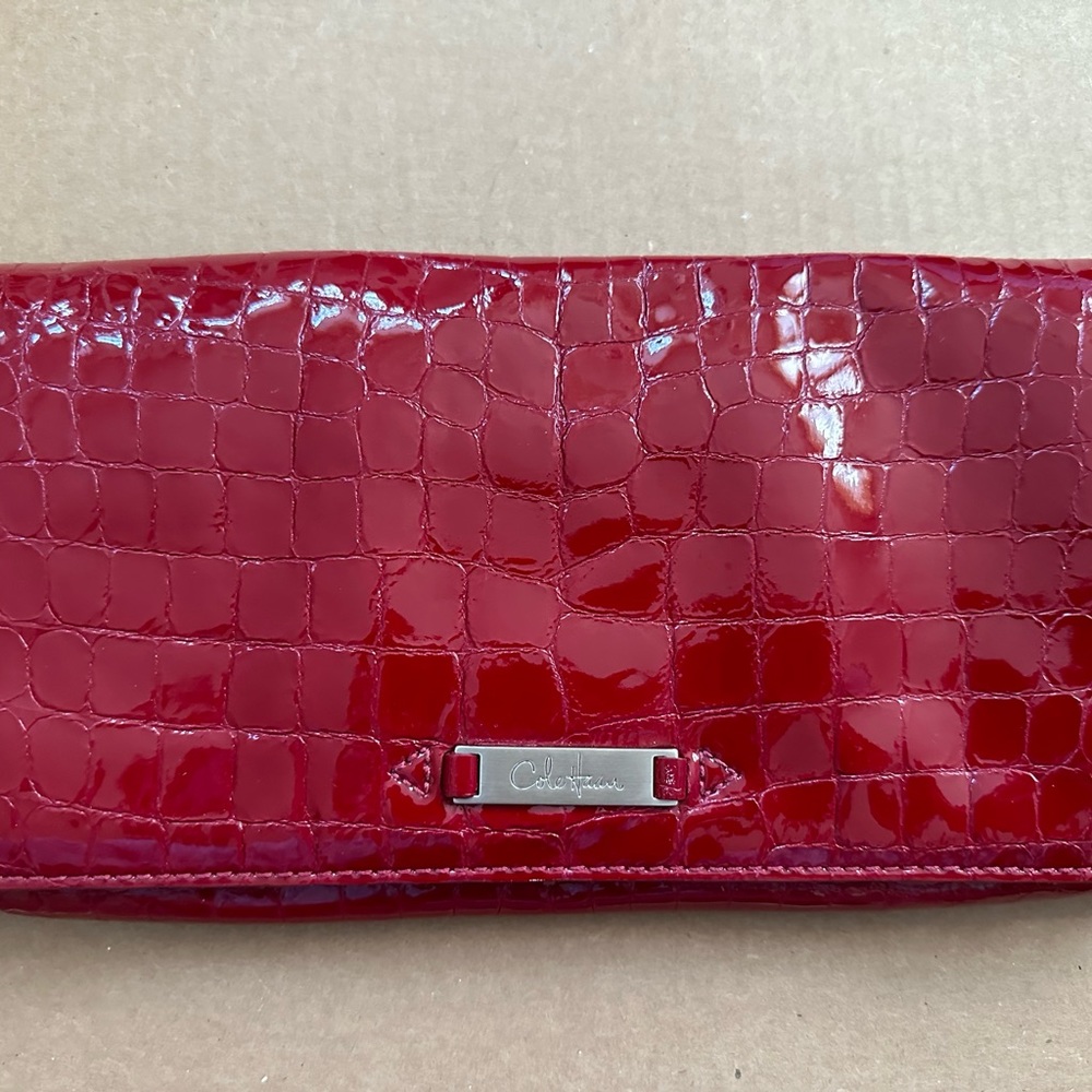 NWT Cole Haan red clutch
